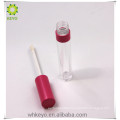 Transparent plastic cylinders empty bottle lip gloss container custom for private person